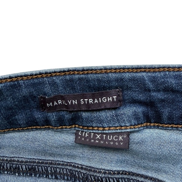 NYDJ Marilyn Straight Jeans Cooper Wash Size 14 - Picture 7 of 9